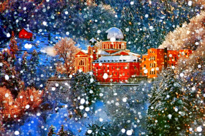 Monastery in Snow