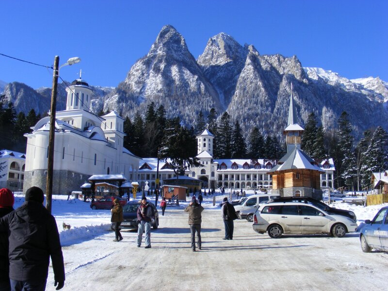Monastery in Snowy Mountains