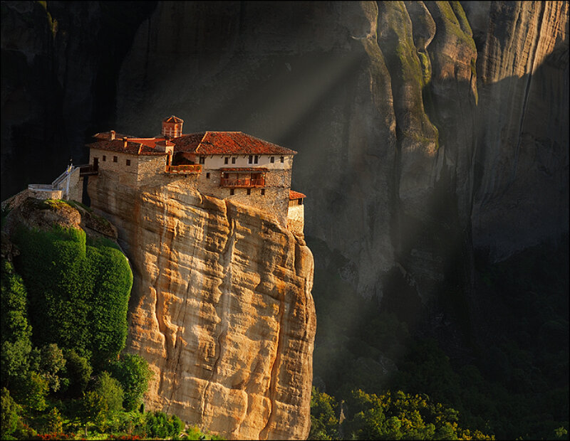 Monastery on a Cliff — Brown