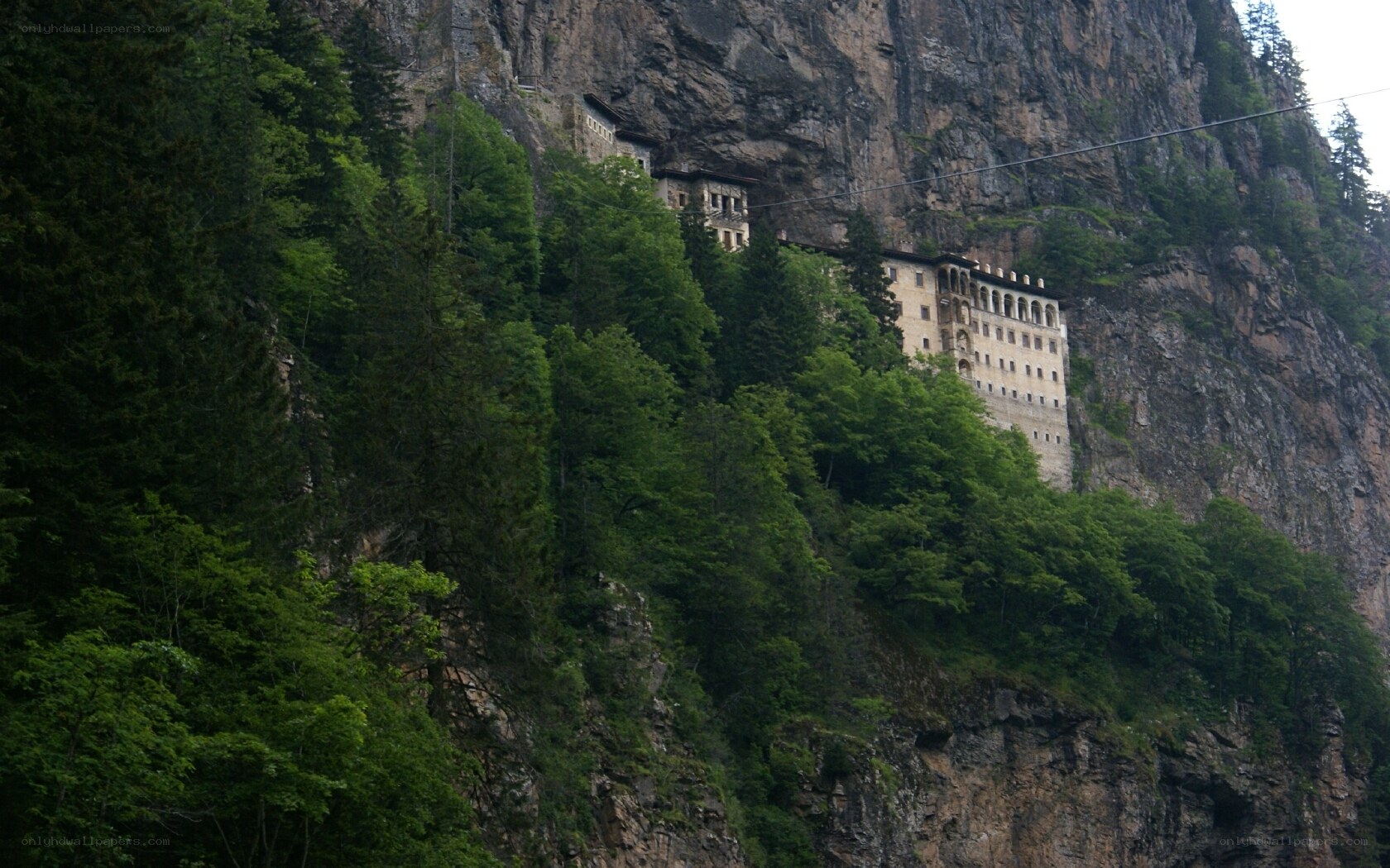 monastery on a cliffside