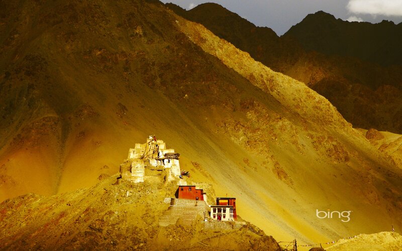Monastery on a mountain slope