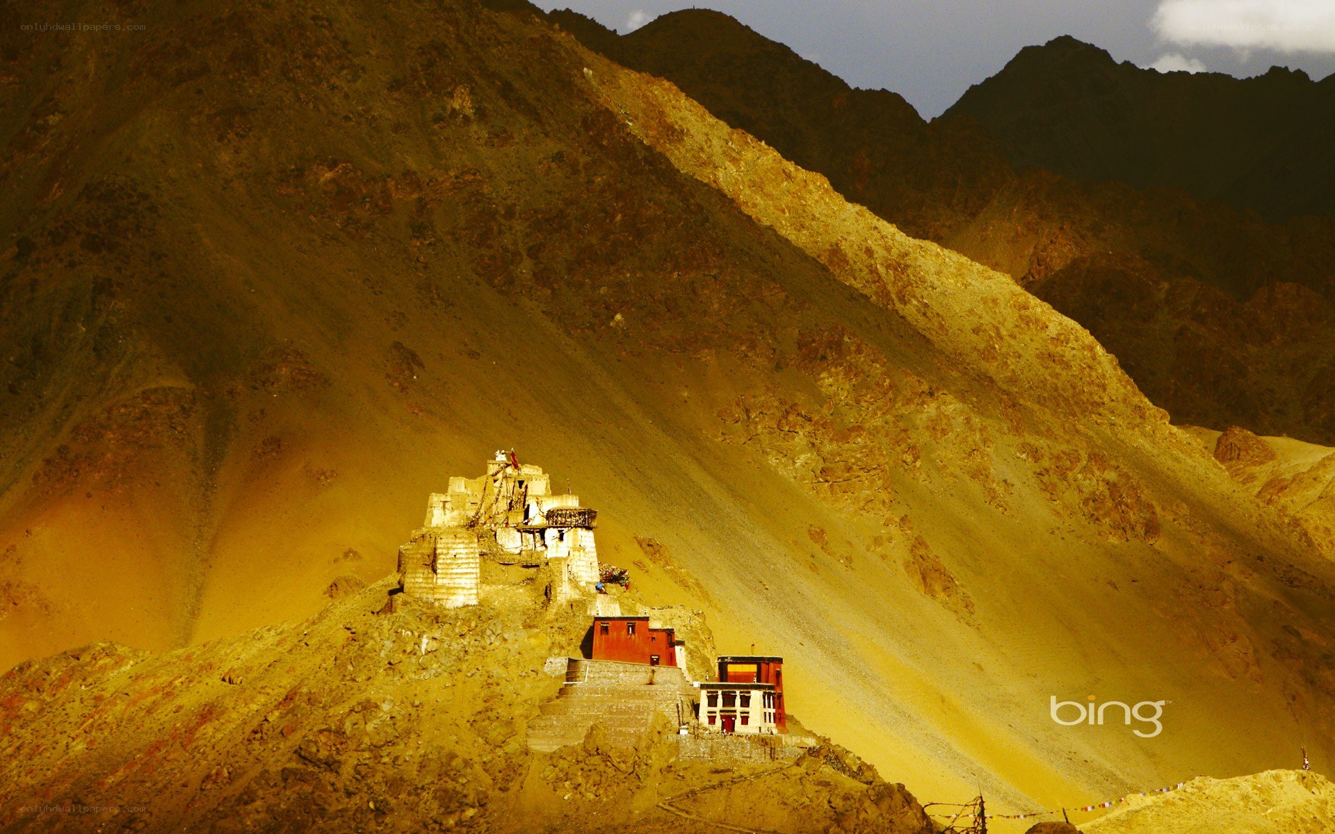 Monastery on a mountain slope