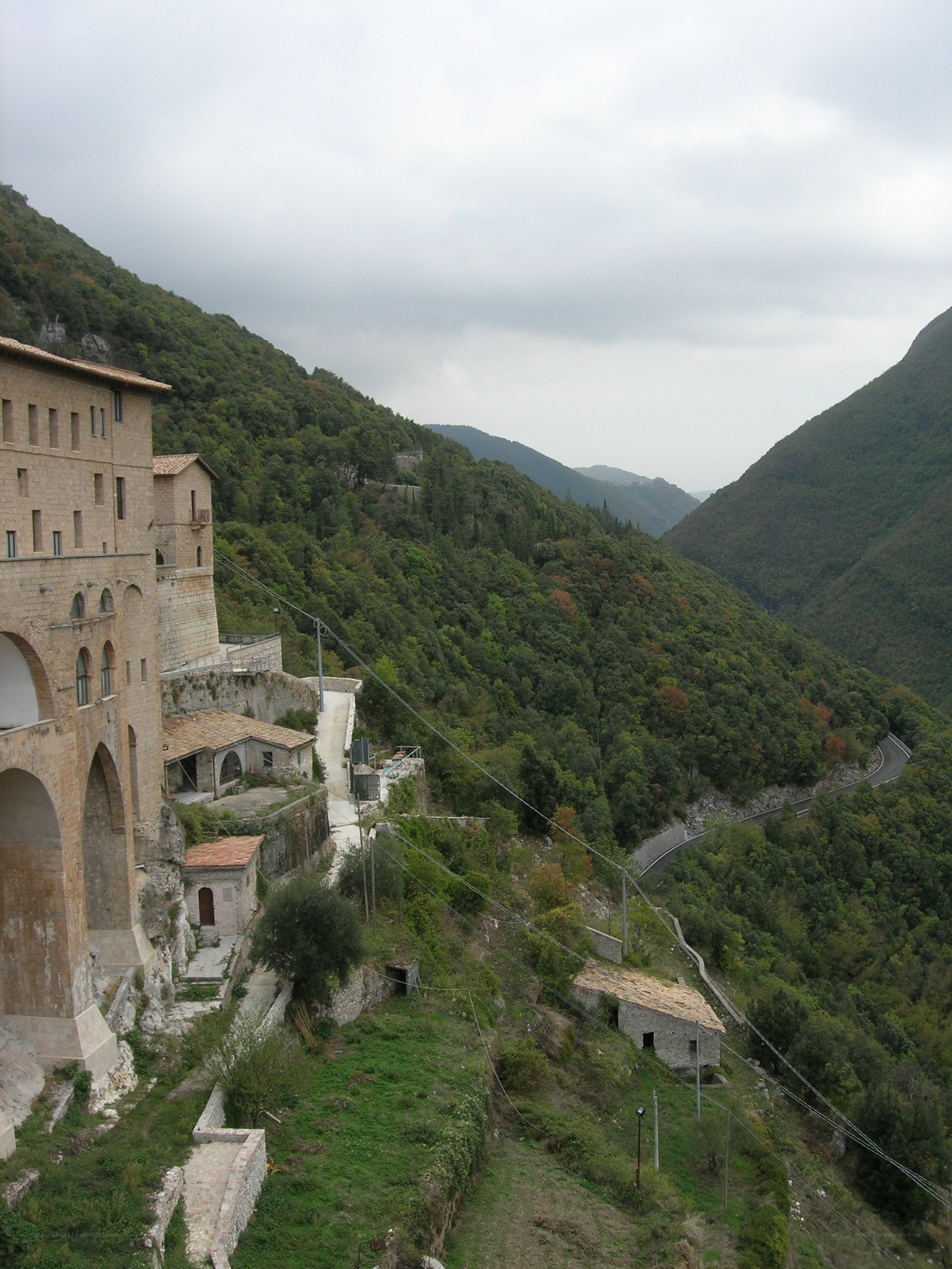 Monastery on a mountain slope