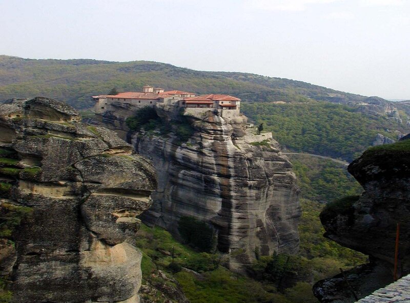 Monastery on a rock cliff