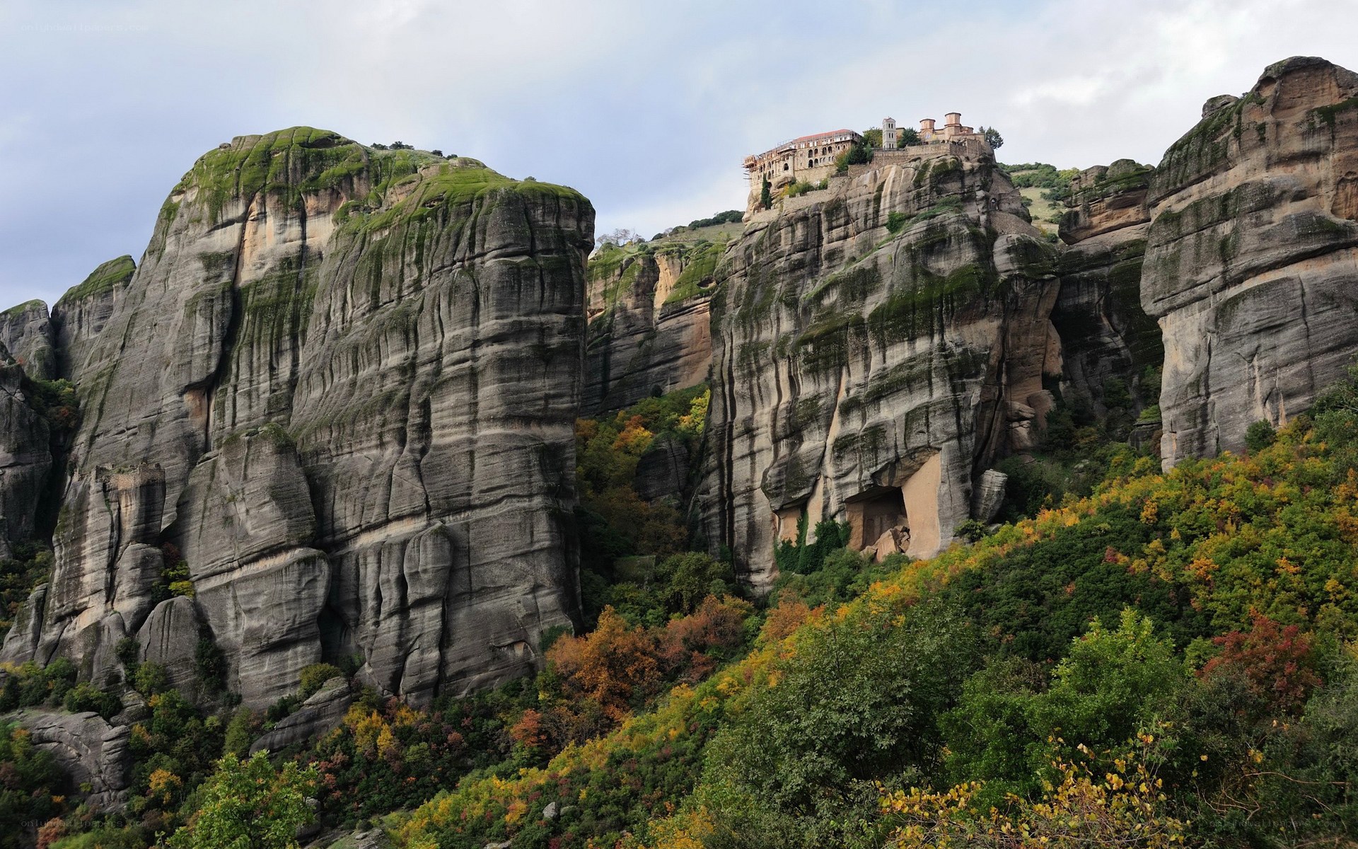 Monastery on a rock cliff