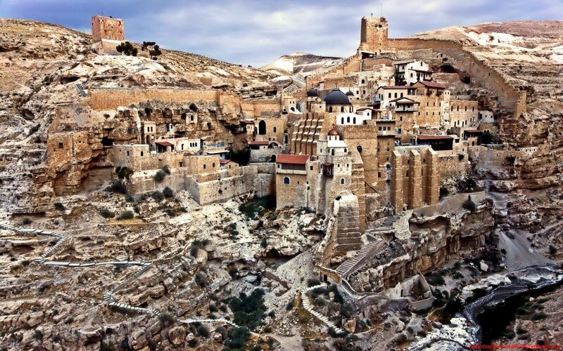 Monastery on a rocky hillside