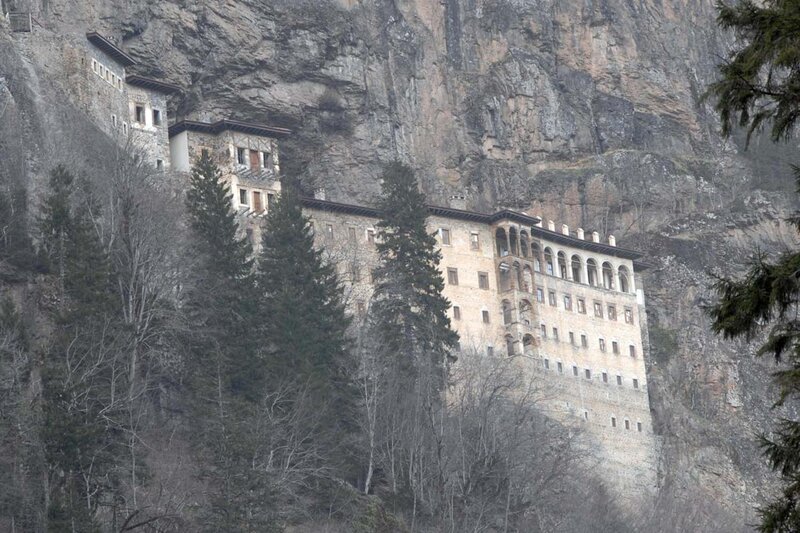 Monastery on Cliff — Gray, Dramatic