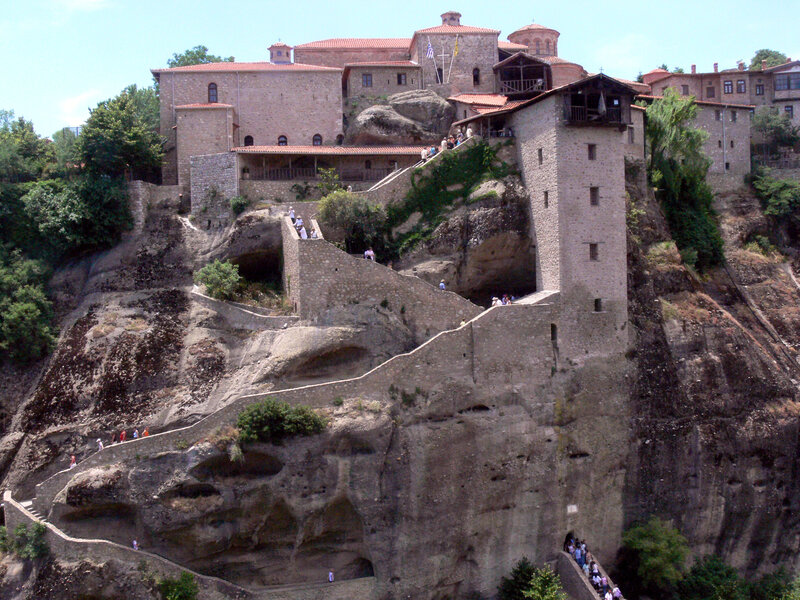 Monastery on Rock Cliff — Brown