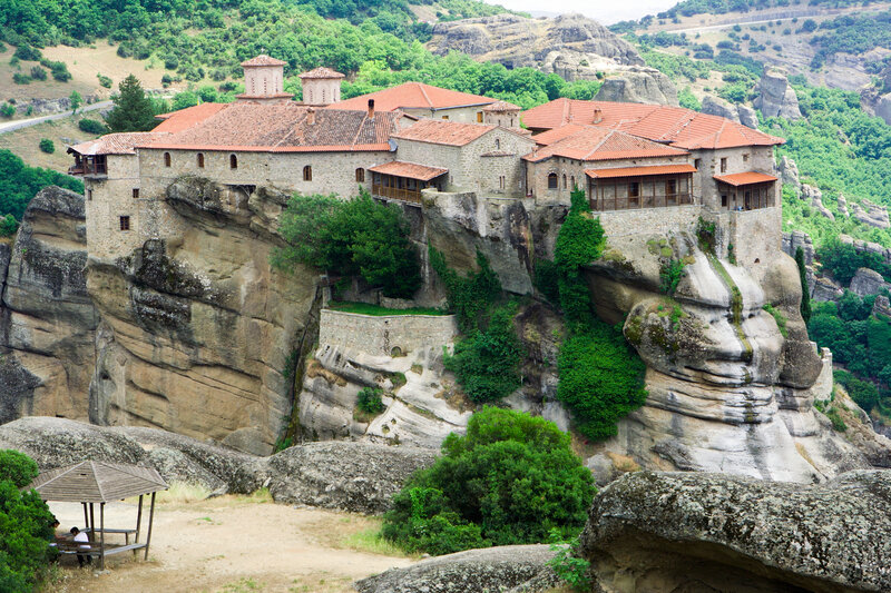 Monastery on Rock Cliff — Green