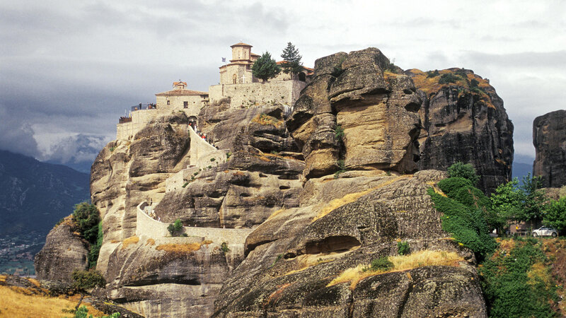Monastery on Rock Pillar — Brown