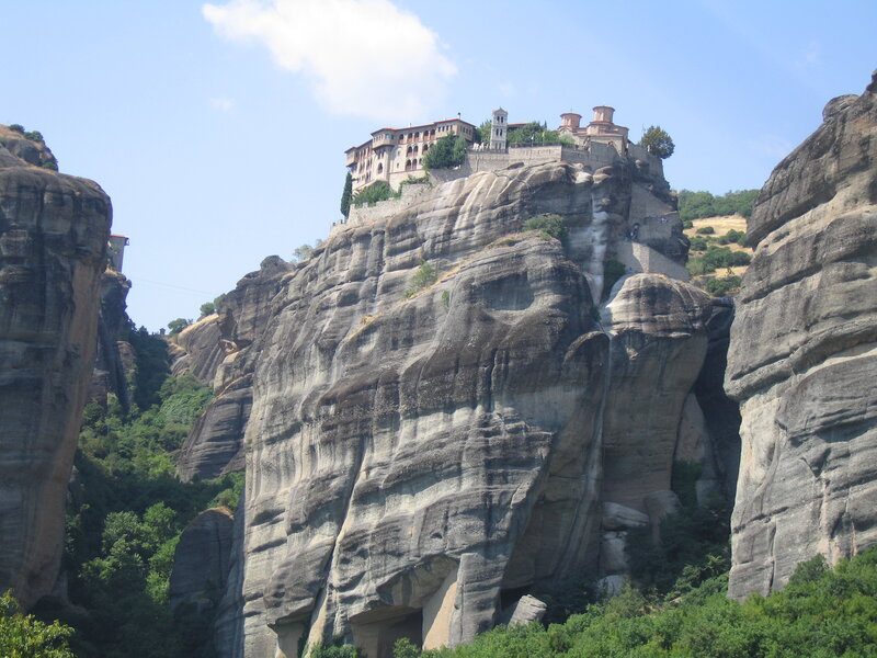 Monastery on Rock Pillar — Gray, Serene