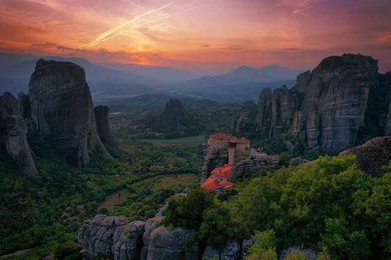 Monastery on Rock Pillar — Orange