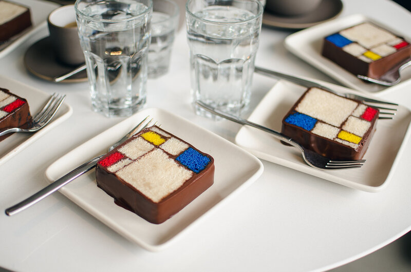 Mondrian-style Cake Slices
