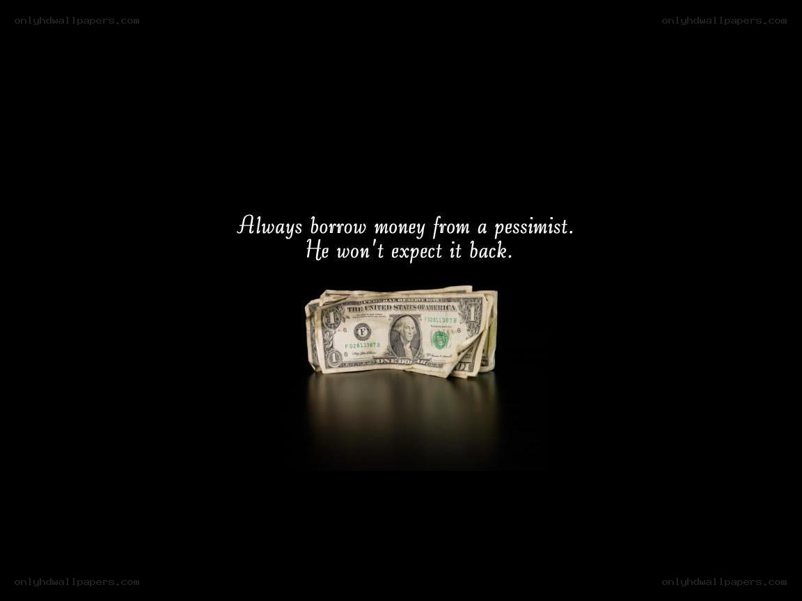 Money and a quote