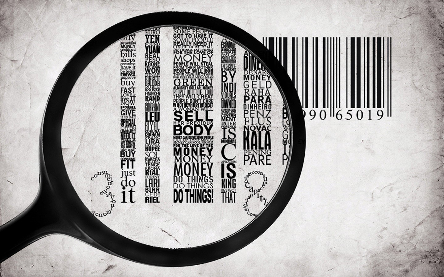 Money and consumerism concept
