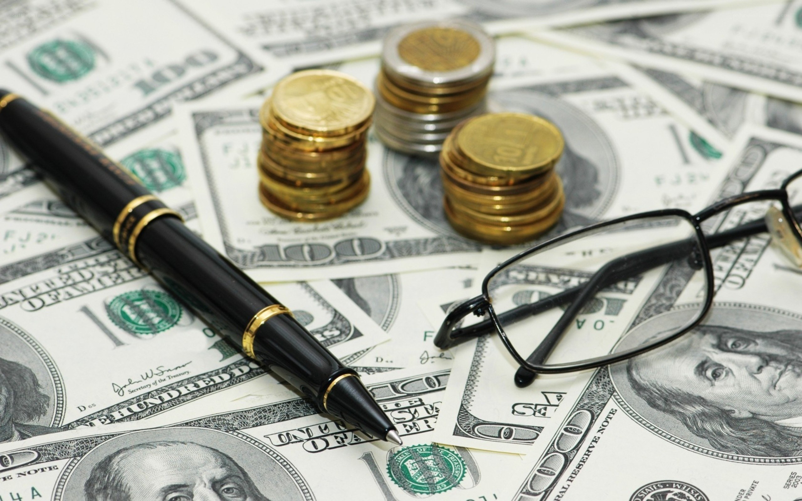 money and writing tools