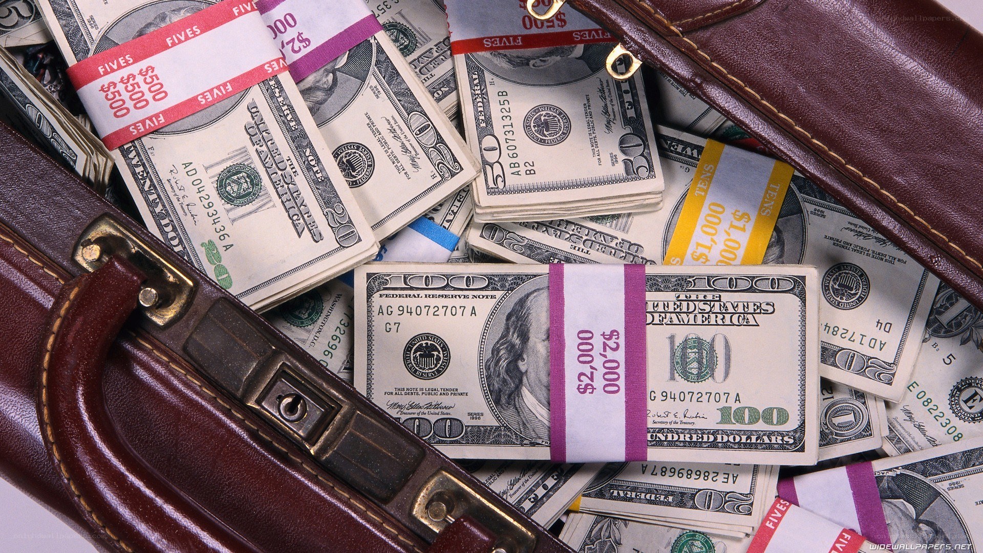 money in a briefcase