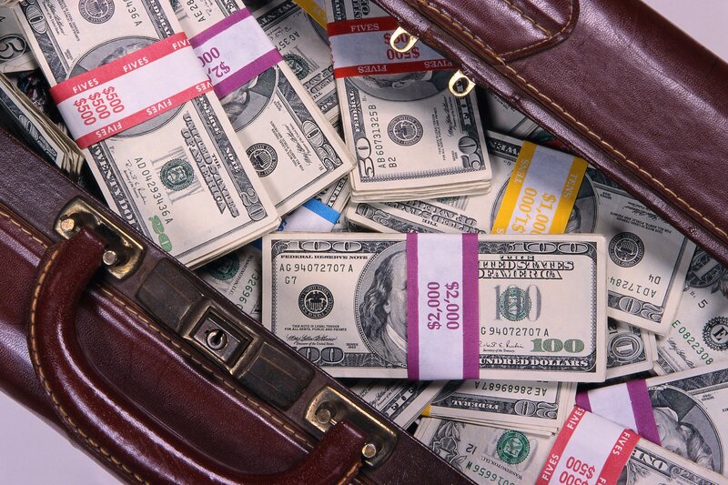 Money in a briefcase