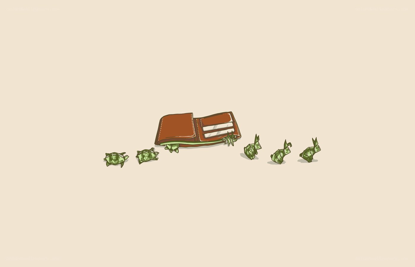 money origami animals