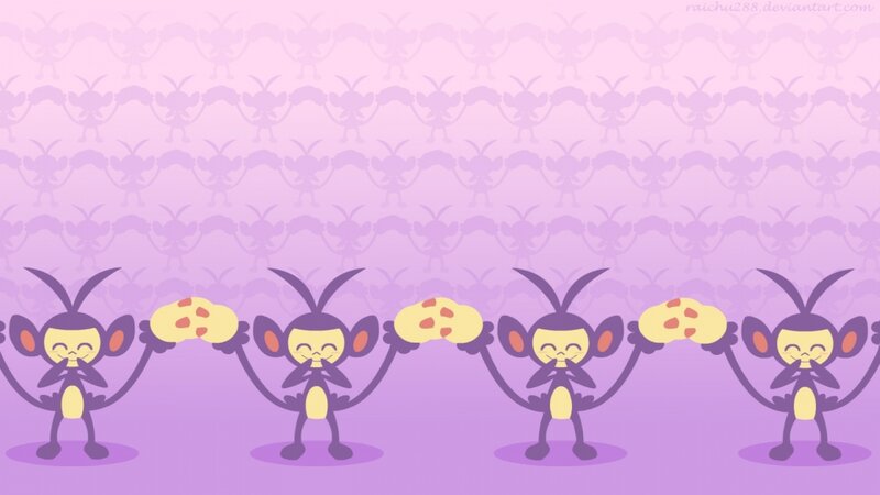 Monferno characters holding food