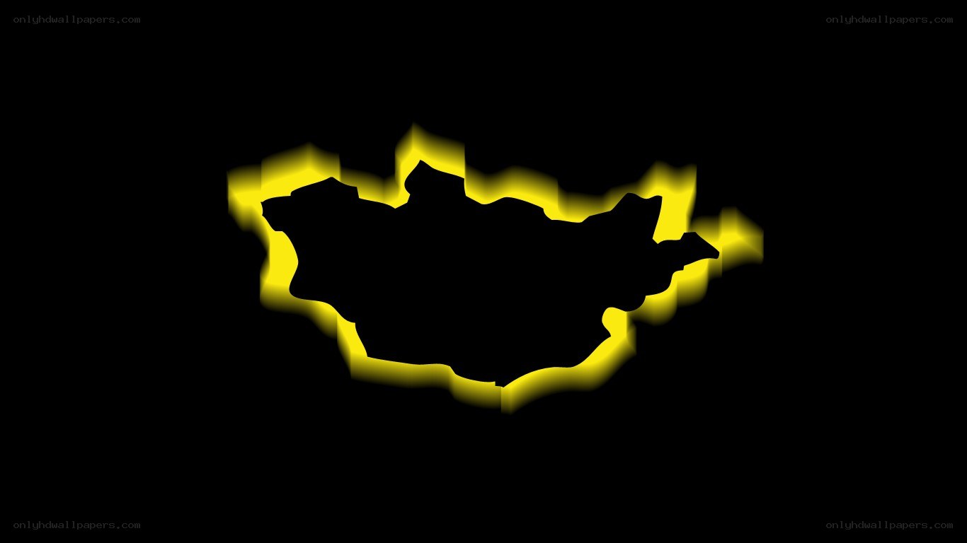 Mongolia map outline