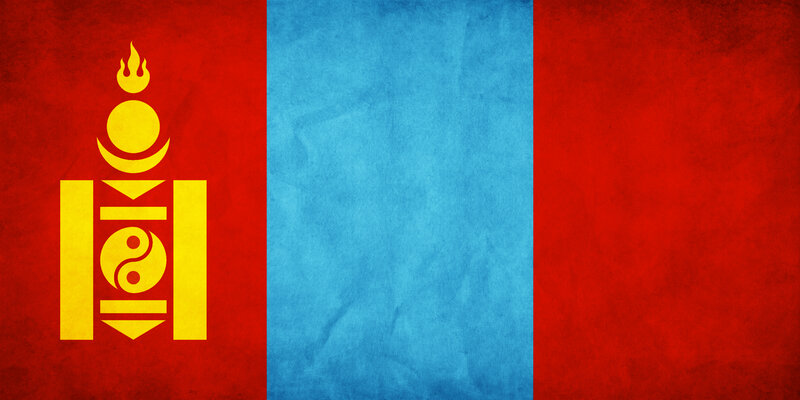 Mongolian flag with national emblem