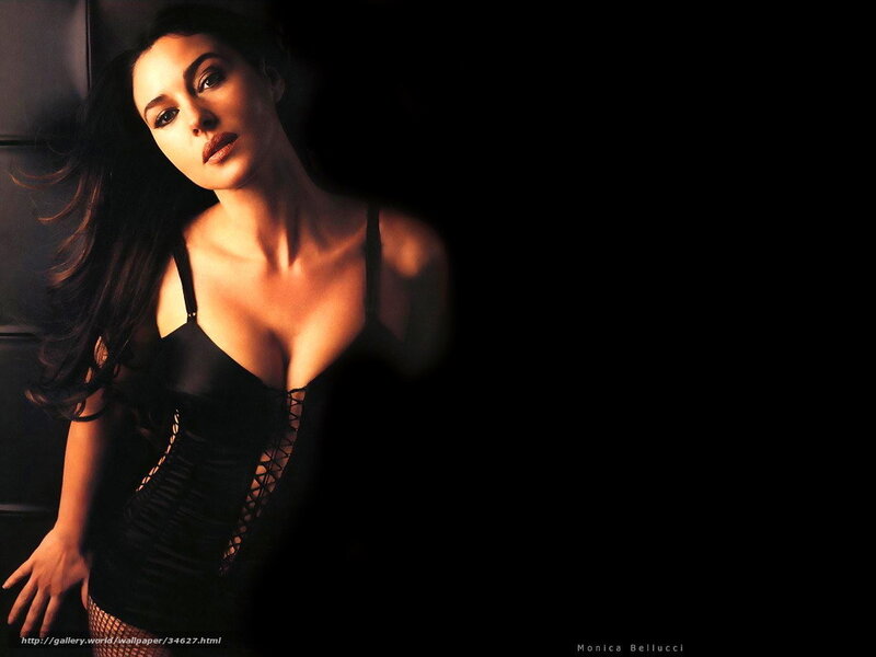 Monica Bellucci in black lingerie