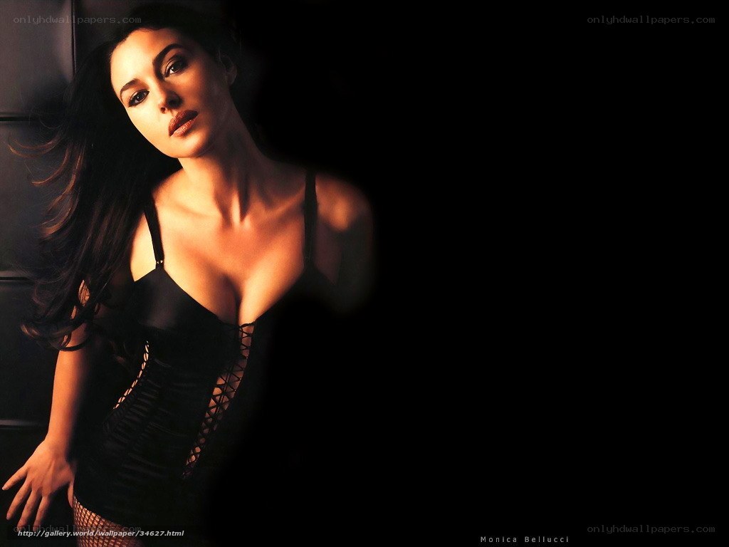 Monica Bellucci in black lingerie