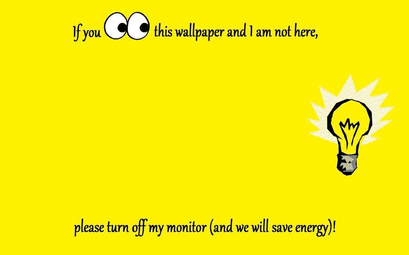 monitor energy-saving wallpaper