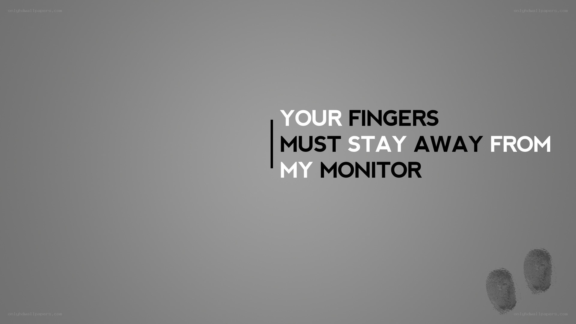 monitor finger warning
