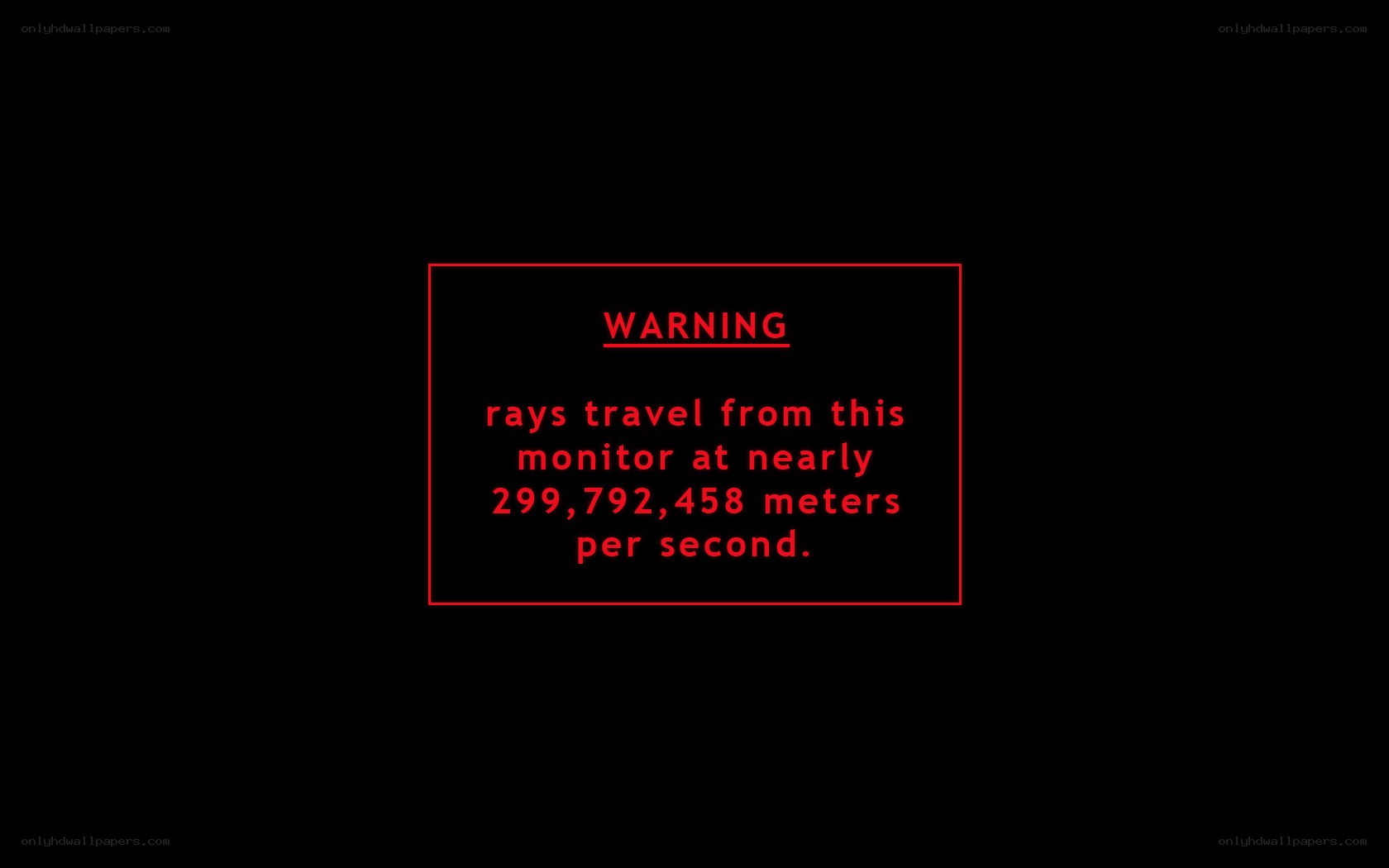 monitor warning message