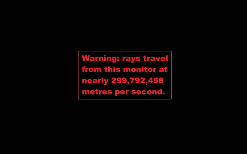 Monitor warning message