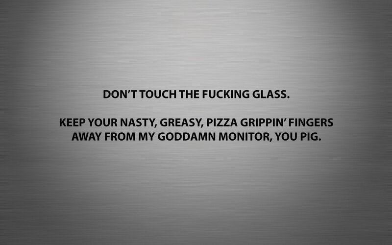monitor warning text
