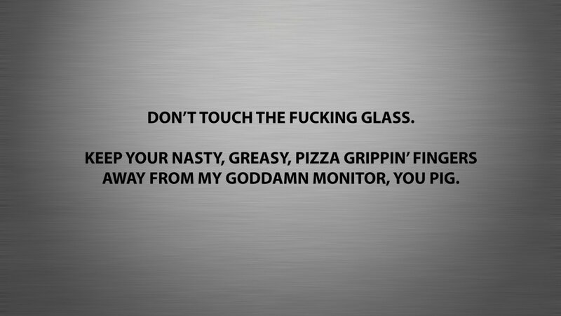 monitor warning text