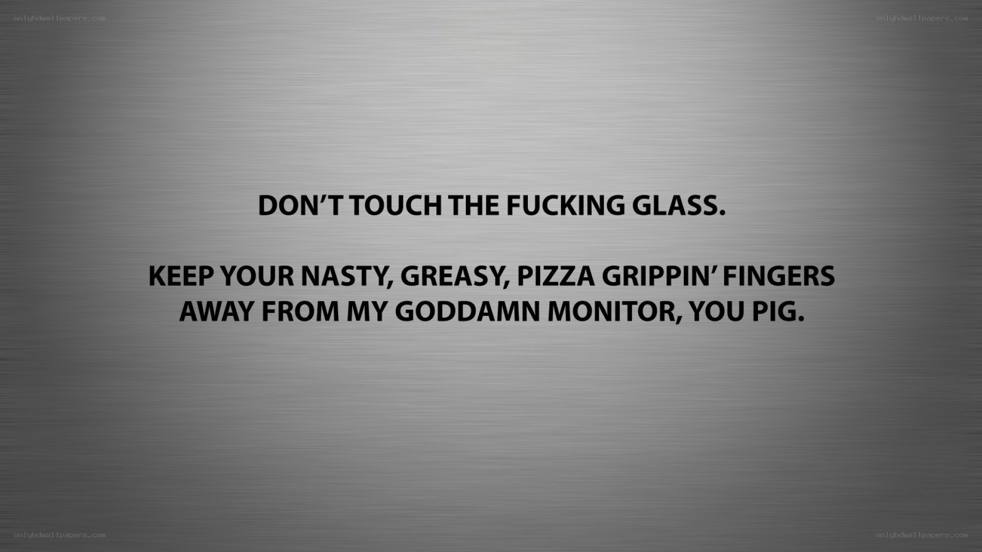 monitor warning text