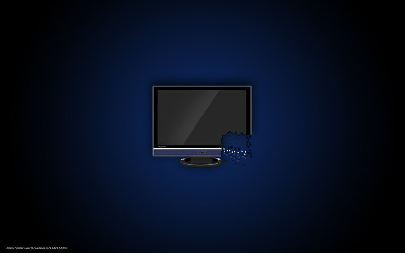 monitor with digital particles