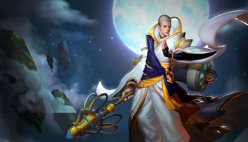 Monk Holding a Staff
