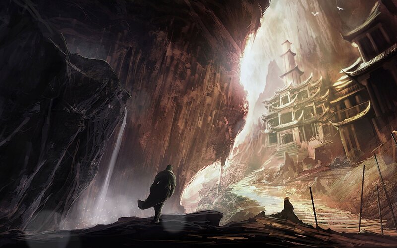 Monk in Cave