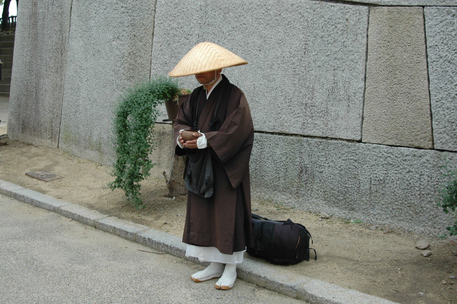 Monk in traditional attire