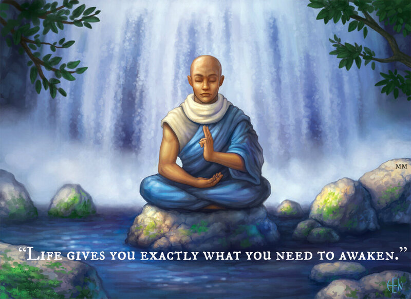 Monk Meditating