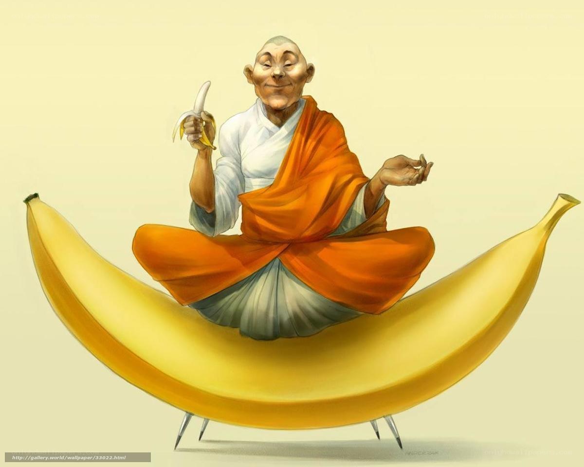 Monk on a banana