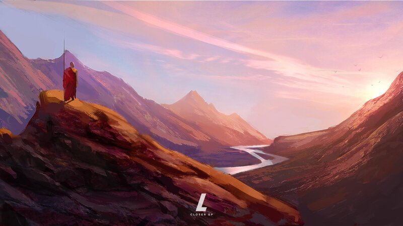Monk on Mountain Peak