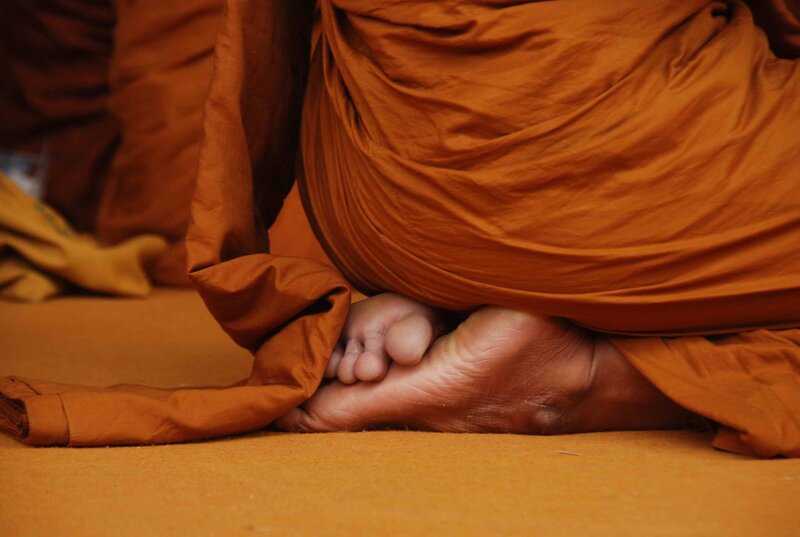 Monk's Feet in Robes