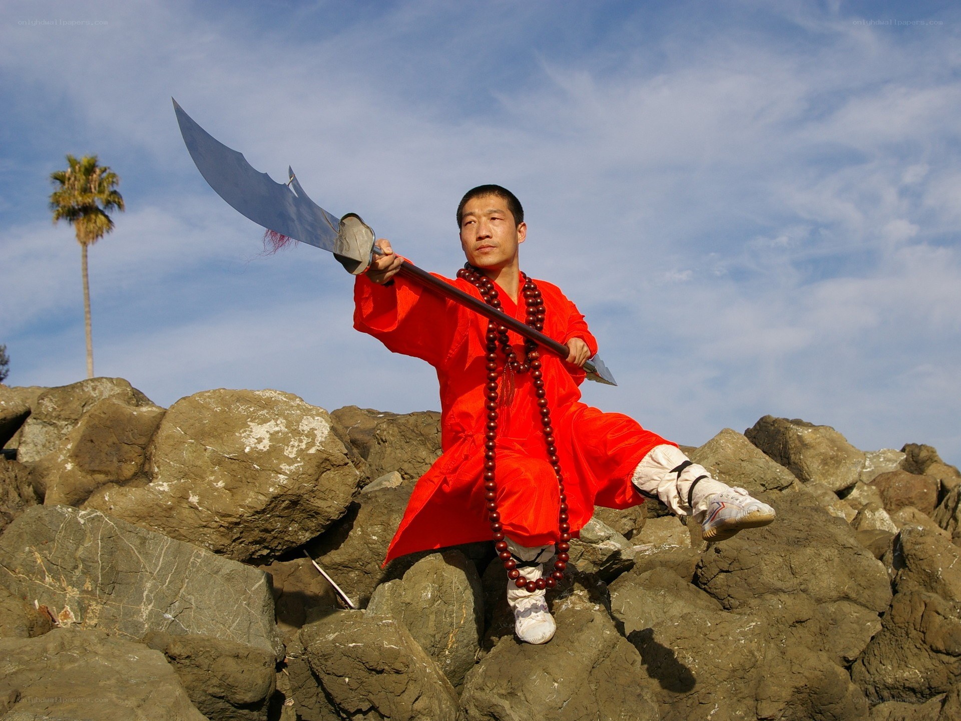 Monk with a large sword