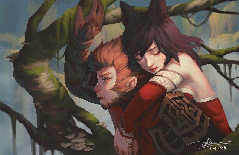 Monkey and Fox Character