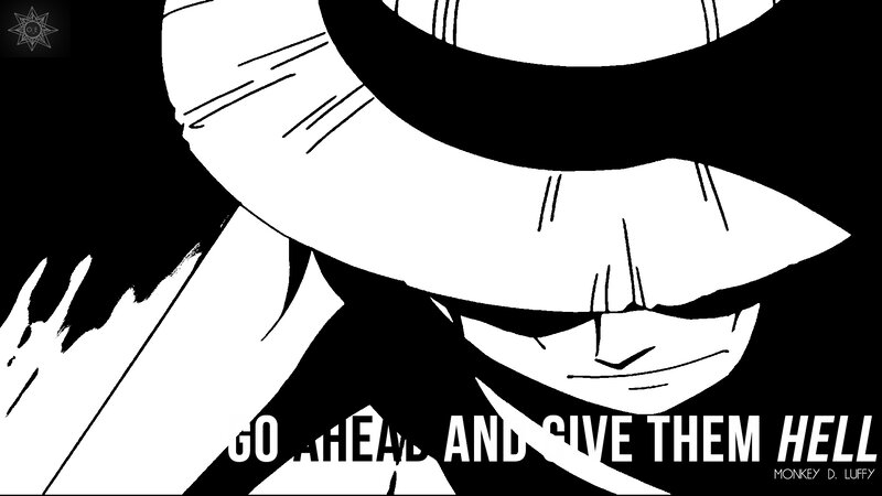 Monkey D. Luffy — Black, Dramatic, Manga