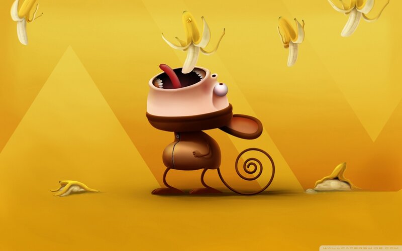monkey eating bananas
