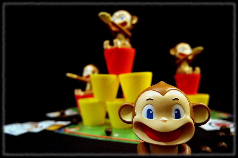 Monkey Figurine on Game Board