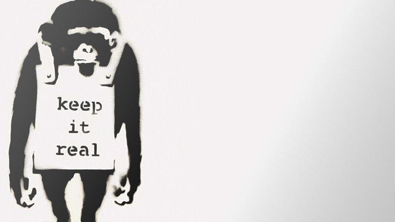 monkey holding sign