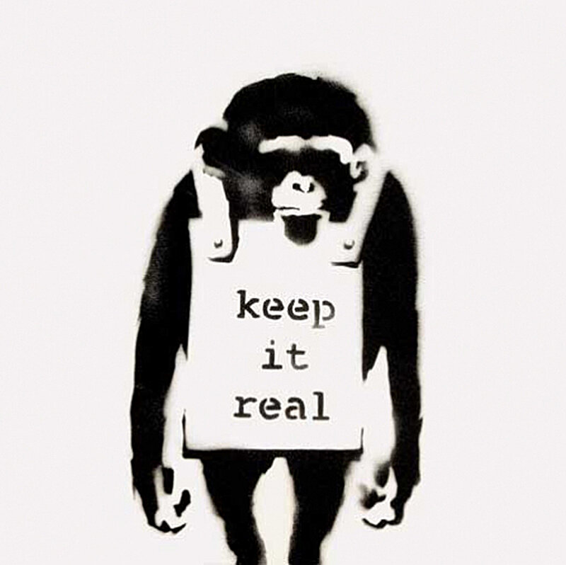monkey holding sign